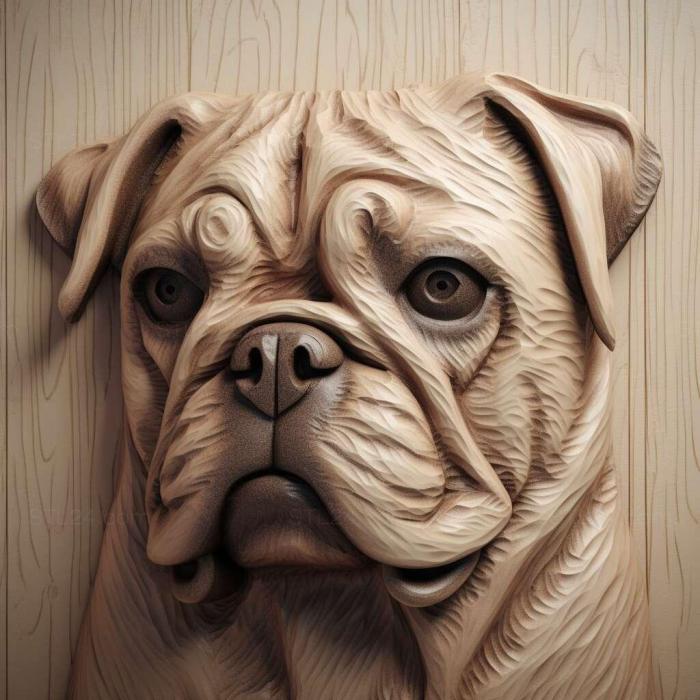 Nature and animals (Pug dog 3, NATURE_3735) 3D models for cnc